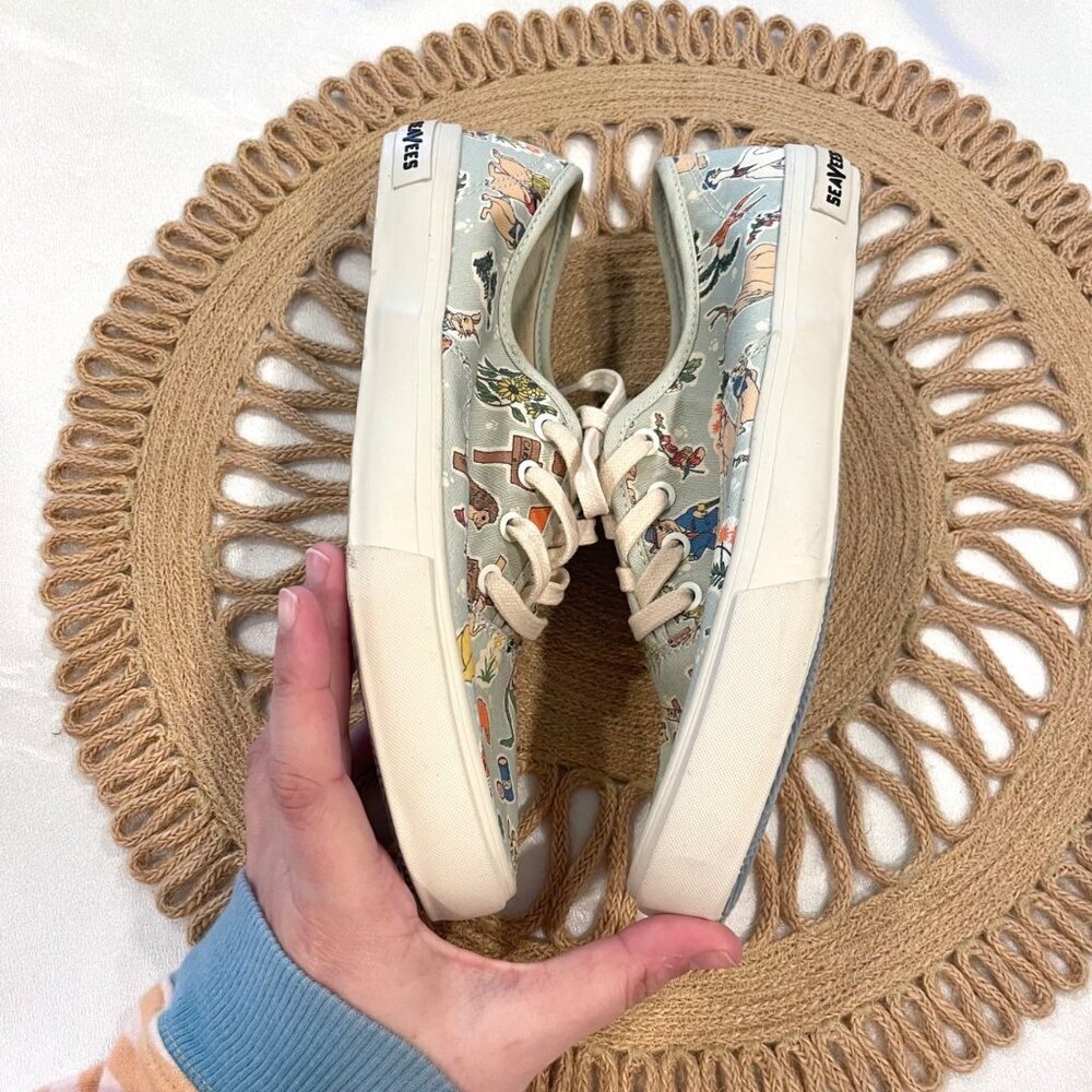 Seavees Legend Sneaker Peter Rabbit Size 6Y Easter Spring Blue - Picture 3 of 8